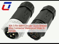 30A 3 핀 600V 원형 급속 방출 전선 연결 장치