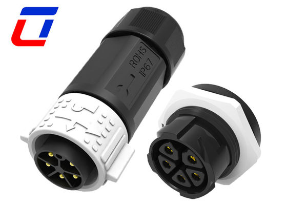 600V IP67 방수 전력 케이블 커넥터 M25 5 핀 원형 커넥터