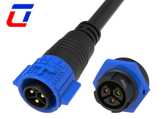 M19 LED 3 핀 방수 커넥터 남성 케이블 여성 패널 마운트 커넥터 20A