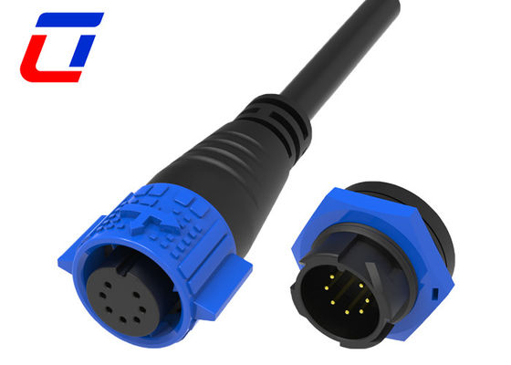 7 핀 전기 12V 방수 케이블 커넥터 IP67 M19 빠른 잠금 케이블 커넥터