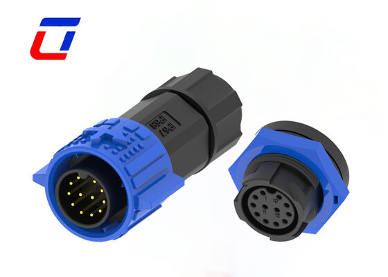 고안정성 PA66 M19 12핀 방수 퀵 커넥트 와이어-투-보드 커넥터
