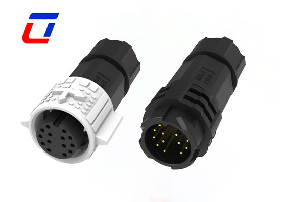 푸시 락킹 14핀 방수 커넥터 M19 OEM 금도금 와이어 커넥터