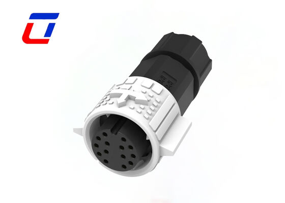 푸시 락킹 14핀 방수 커넥터 M19 OEM 금도금 와이어 커넥터
