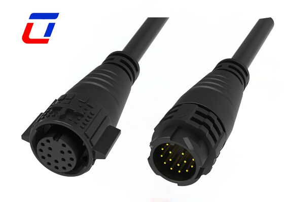 M19 16 Pin Outdoor Waterproof Cable Connector IP67 500V  Quick Lock Male Female Connector