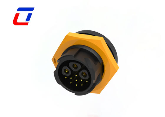 원형 방수 커넥터 M19 3+9 핀 PA66 IP67 와이어 투 보드 커넥터