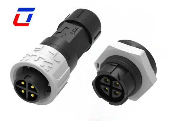 원형 패널 마운트 커넥터 4Pin M16 IP67 10A 와이어 커넥터 방수