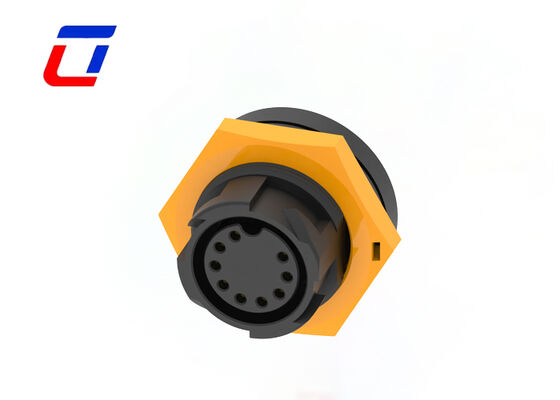 9 핀 플러그 및 소켓 커넥터 M19 외관 PA66 데이터 청동 금판 커넥터