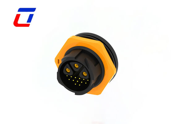 M25 3+13 핀 패널 마운트 커넥터 신호 및 전원 IP67 산업 플러그 소켓 어댑터