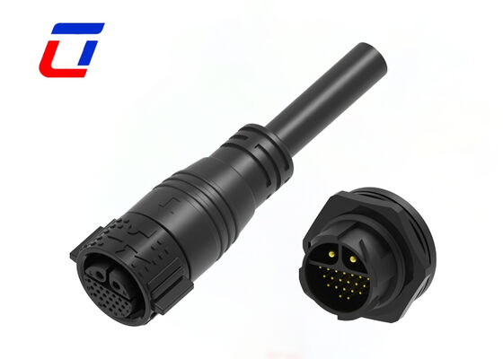 M25 전원 신호 커넥터 2+20 핀 IP67 20A+5A 와이어 투 보드 커넥터 유형