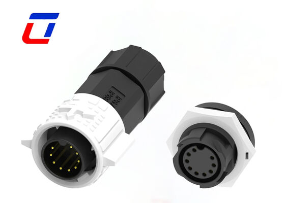 M19 9핀 방수 코드 커넥터 패널 마운트 저전류 와이어-투-보드 커넥터