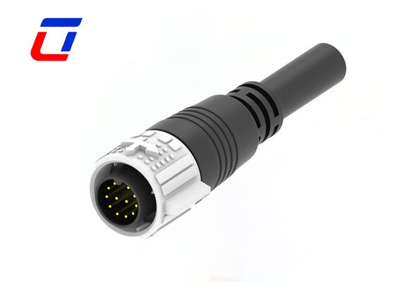 M19 300V Waterproof Cable Connector 12 Pin Self Locking Outdoor Connector