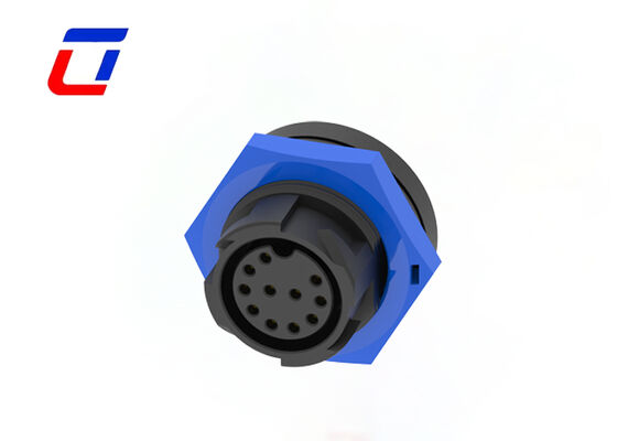 M19 11 핀 방수 300 볼트 케이블 커넥터 PA66 푸시 풀 데이터 커넥터