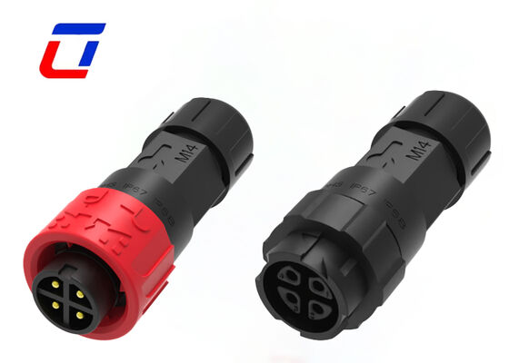 M16 4 Pin IP67 Power Connectors 300V Waterproof Low Voltage Wire Connectors