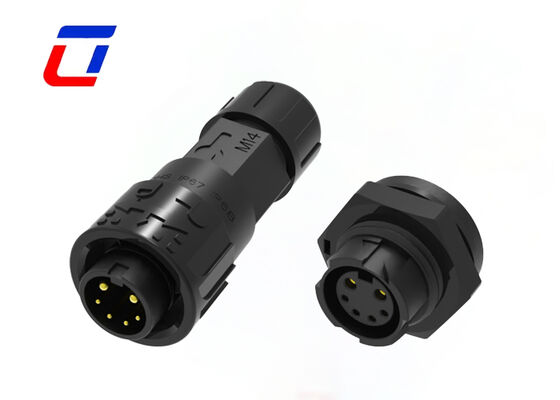 M16 2+4 Pin IP67 Connectors Waterproof 300V Low Voltage Wire To Board Connector