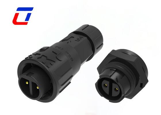M16 10A IP67 연결관은 힘을 위한 남성형 커넥터에 빠른 자물쇠 여성을 방수 처리합니다