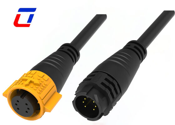 M19 남성에서 여성 케이블 커넥터 OEM 6 핀 방수 300V 데이터 커넥터