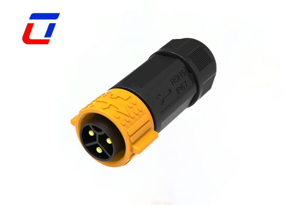 M25 3 Pin 50A Wire To Board Power Connector IP67 Quick Lock Outdoor Waterproof Connector 