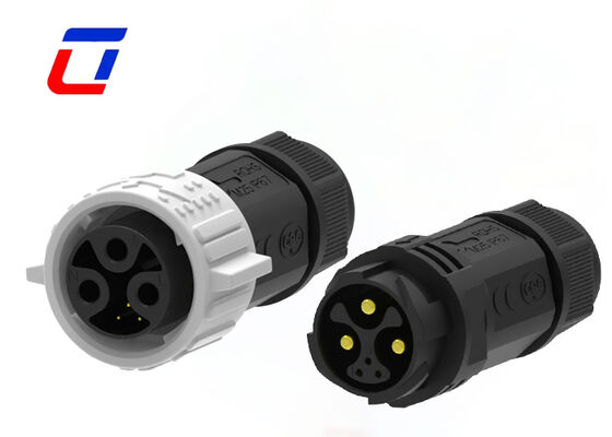 PA66 15A+5A M25 남여 방수 연결관 3+3 자동을 위한 다 핀 커넥터