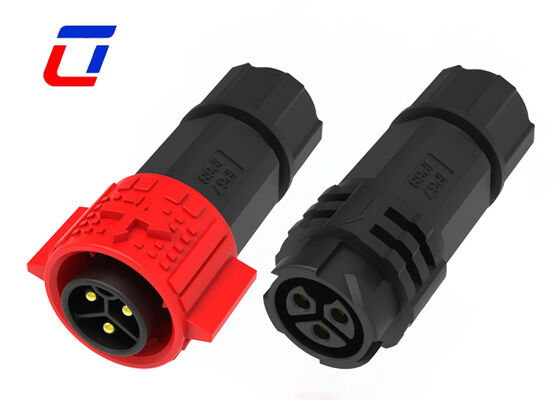 M19 고전류 DC 20A IP67 태양 연결 장치 3 핀 빠른 잠금 연결 장치