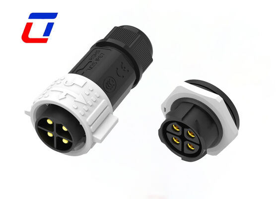 M25 600V 50A 방수 DC 전원 커넥터 플라스틱 남여 커넥터 4 핀