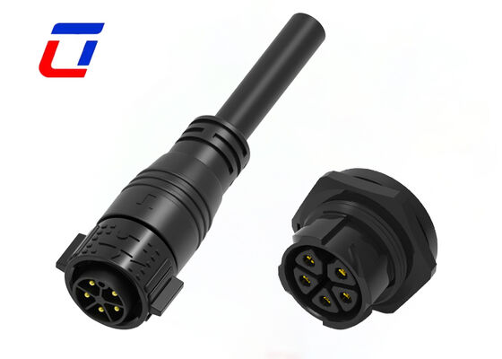 M25 20A 5 핀 전기 남성 여성 커넥터 RoHS 플라스틱 PA66 전원 커넥터 푸시 잠금