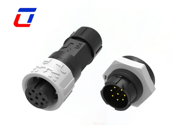 M16 8 핀 LED 와이어-와이어/보드 커넥터 300V 방수 경관 조명 커넥터