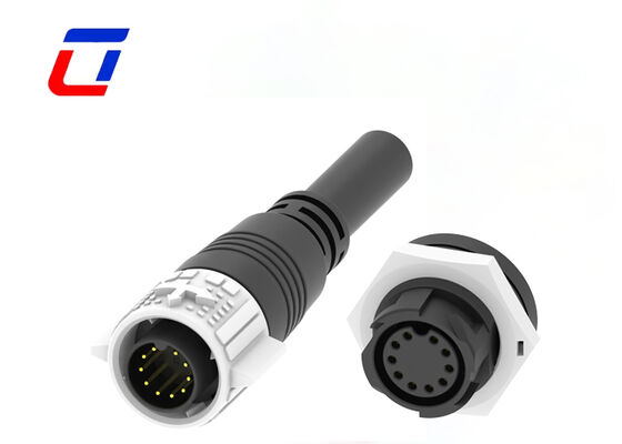 M19 10핀 방수 패널 마운트 커넥터 5A 300V 퀵 잠금 원형 데이터 커넥터