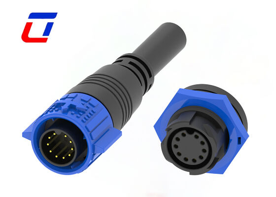 M19 10핀 방수 패널 마운트 커넥터 5A 300V 퀵 잠금 원형 데이터 커넥터