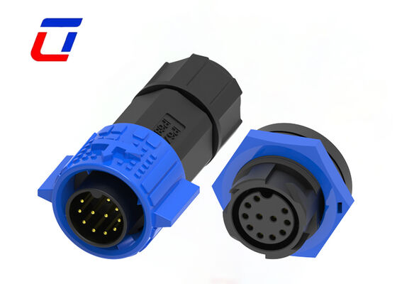 M19 11Pin 5A 300V 원형 방수 연결 장치 빠른 잠금 데이터 연결 장치