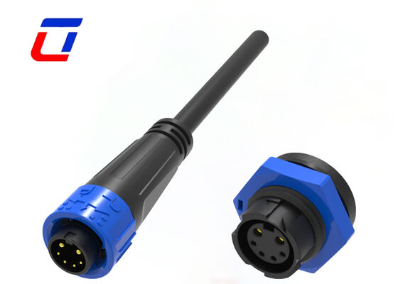 300V M16 2+4핀 20A 신호 및 전원 커넥터 IP67 몰딩 케이블 커넥터