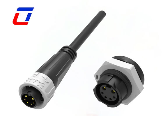 300V M16 2+4핀 20A 신호 및 전원 커넥터 IP67 몰딩 케이블 커넥터