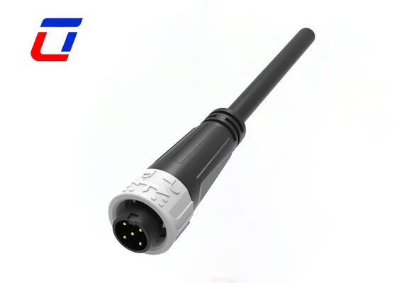방수 야외 케이블 커넥터 8A 125V 푸시 잠금 M16 5핀 전원 커넥터