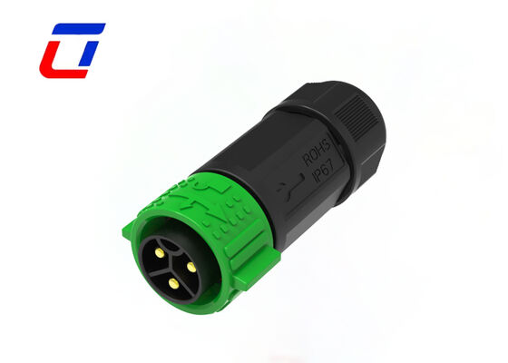 50A PA66 3핀 방수 원형 커넥터 M25 600V IP67 전원 퀵 커넥터