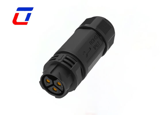 50A PA66 3핀 방수 원형 커넥터 M25 600V IP67 전원 퀵 커넥터