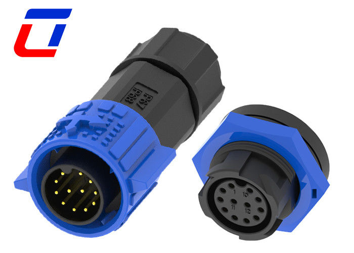 XLR 60V 멀티 핀 커넥터 방수 12 핀 남성에서 여성 커넥터