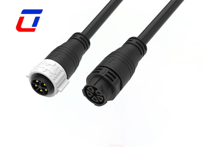 5 핀 산업용 방수 전원 300V M25 케이블 푸시 잠금 남성에서 여성 커넥터