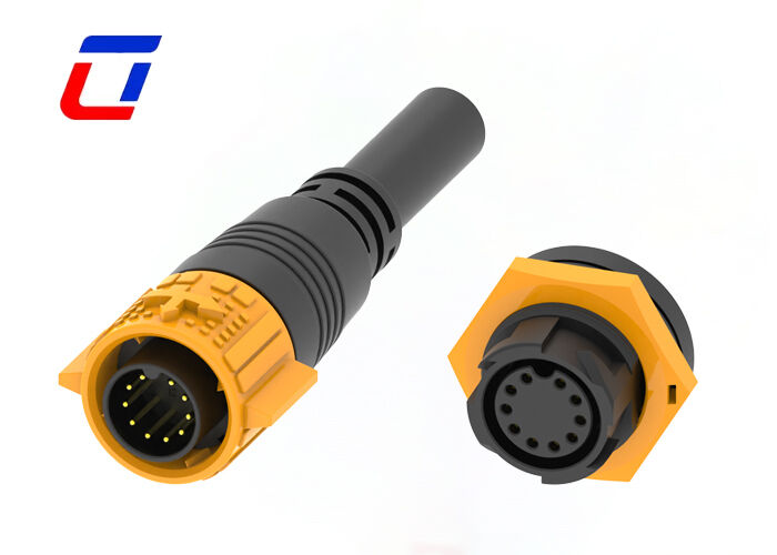 10 핀 급속 출력 M19 IP67 저전압 60V 원형 와이어 커넥터 플러그 앤 스코켓