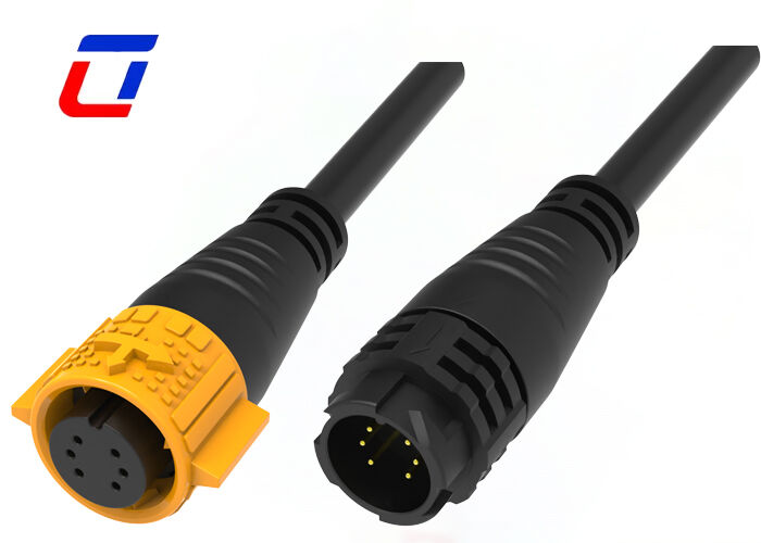 M19 남성에서 여성 케이블 커넥터 OEM 6 핀 방수 300V 데이터 커넥터
