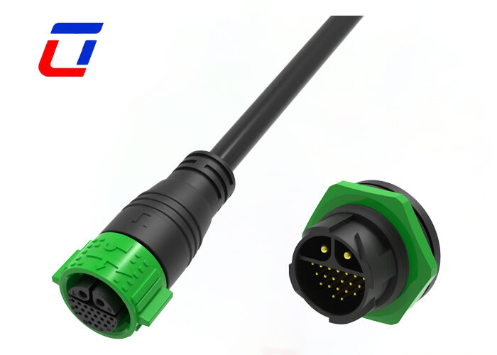 2+20ピン M25 20A+5A 전원 신호 커넥터 IP67 멀티핀 방수 커넥터 종류