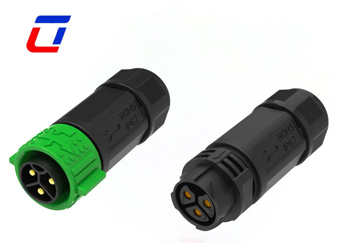 50A PA66 3핀 방수 원형 커넥터 M25 600V IP67 전원 퀵 커넥터