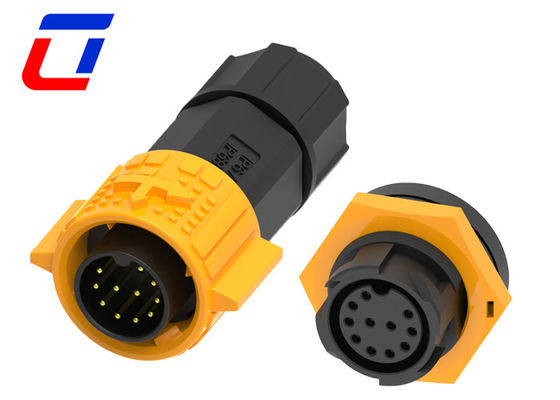 IP67 5A 야외 11 핀 커넥터 남성 및 여성 방수 밀기 잠금 300VAC M19