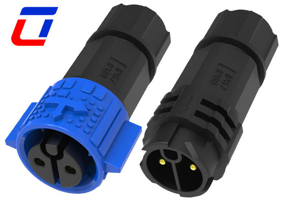 20A M19 푸시 잠금 2Pin 전력 배선을 위한 방수 원형 커넥터
