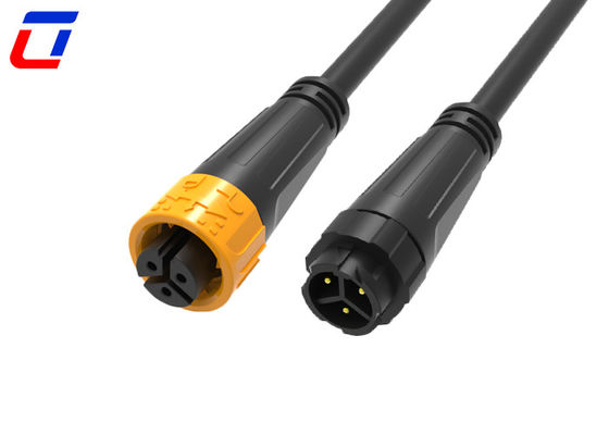 300V 등급 M16 3 핀 방수 전원 연결 장치 남성에서 여성