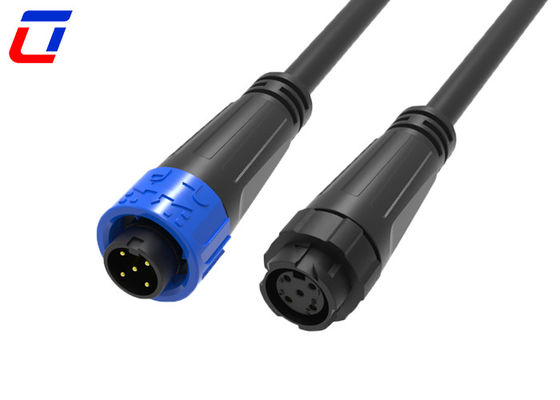 M16 5 핀 방수 원형 연결기 여성에서 남성 300V 푸시 잠금